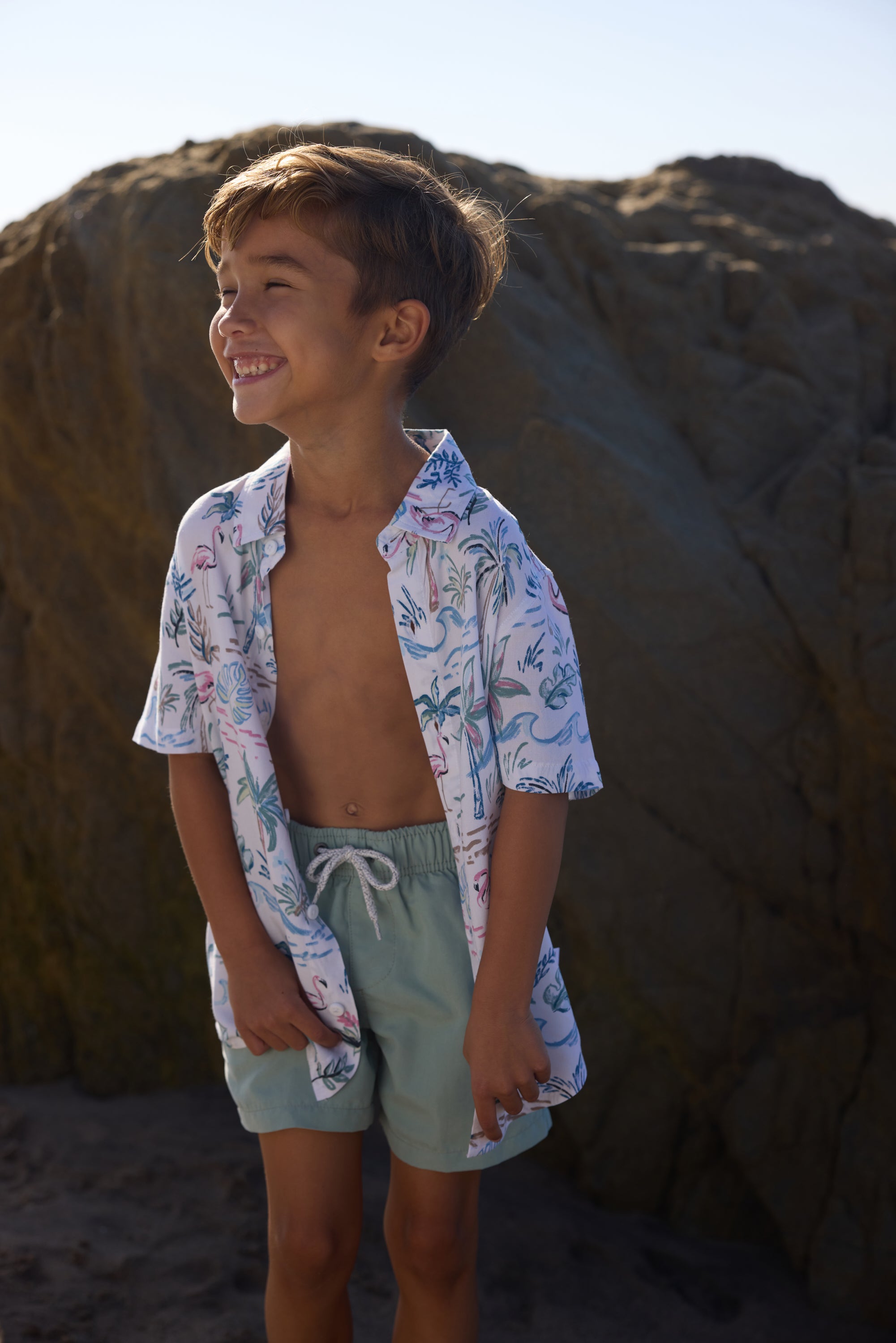 ENDLESS SUMMER BOYS SOLID VOLLEYS - GREEN