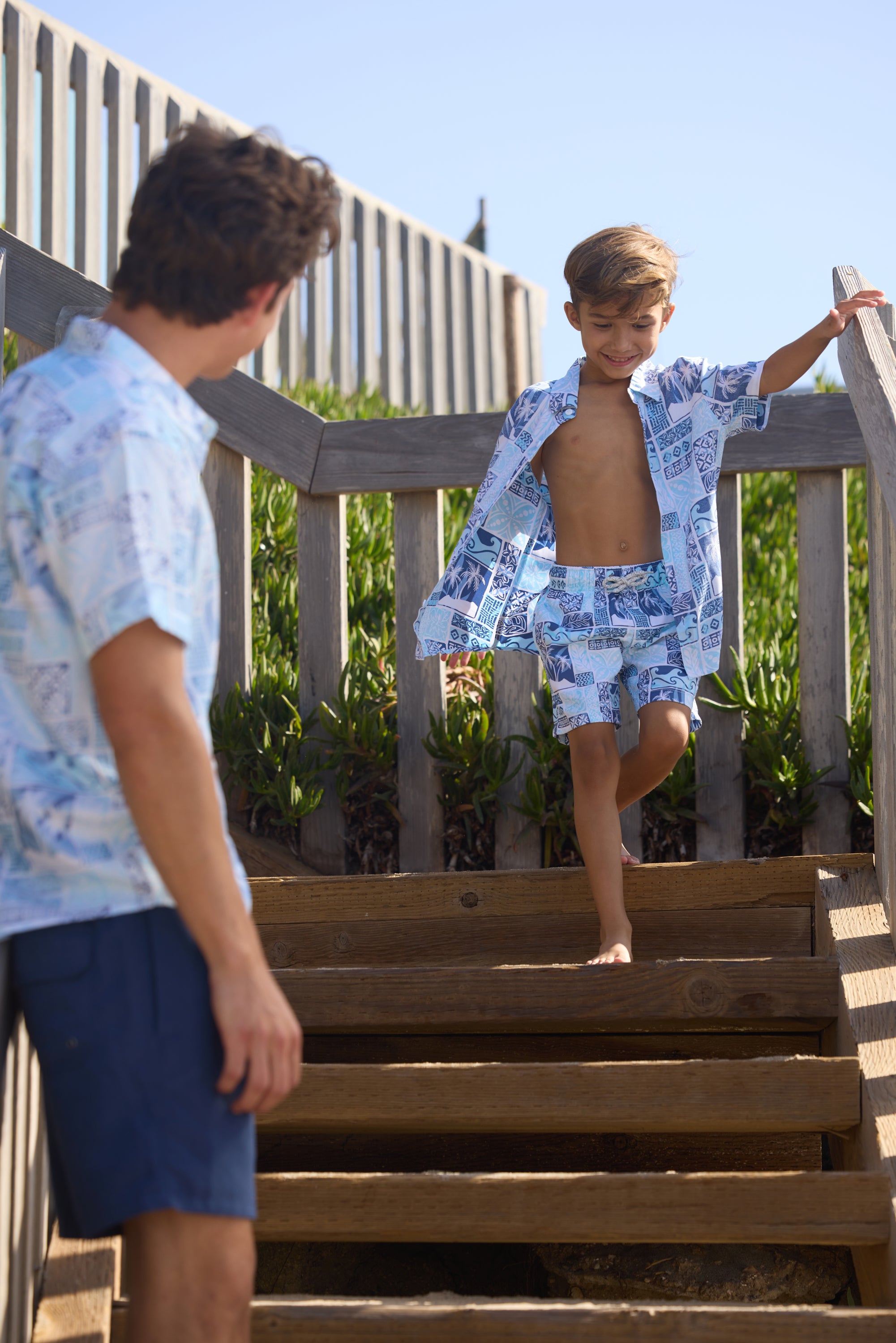 BOYS RAYON BUTTONDOWN - LIGHT BLUE