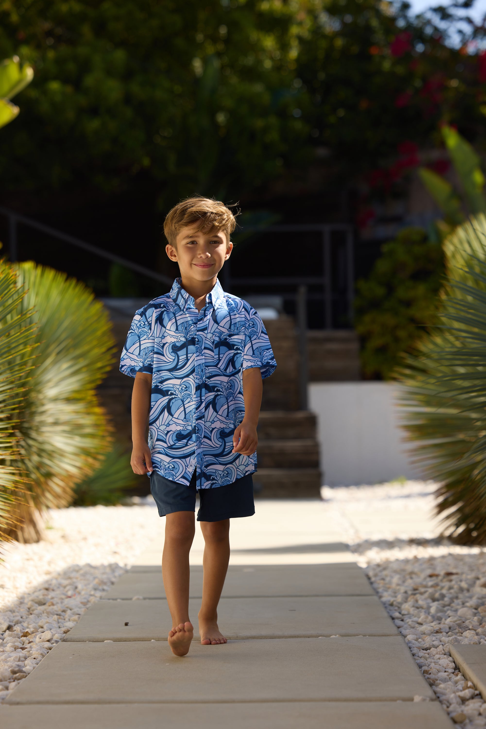 Boys Vintage Stretch Button-Down