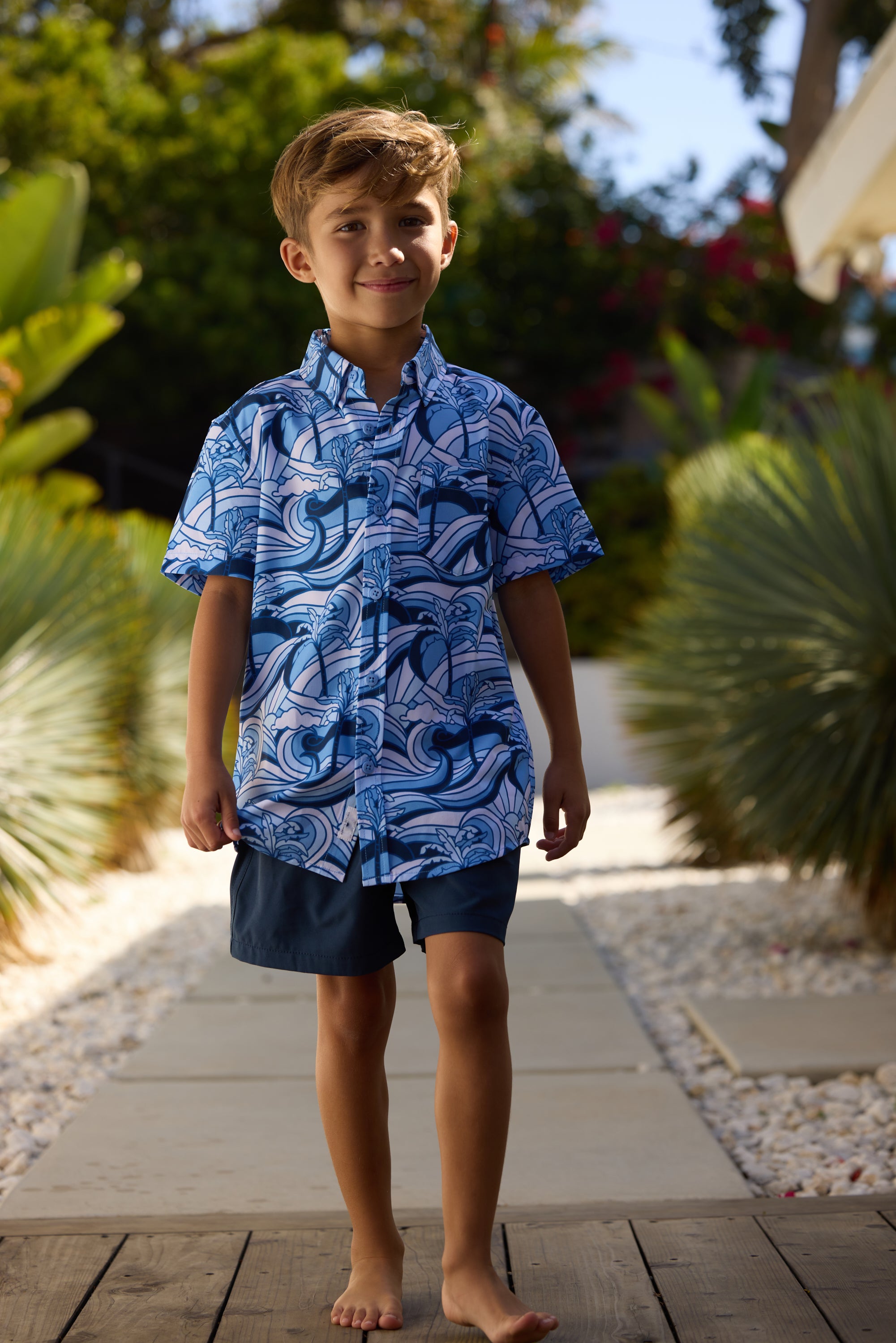 Boys Vintage Stretch Button-Down