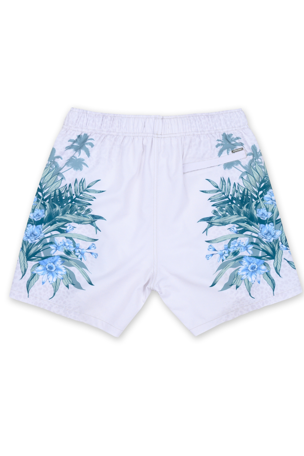 MENS SWIM SHORTS W/ JUNGLE CHEETAH PRINT - KHAKI