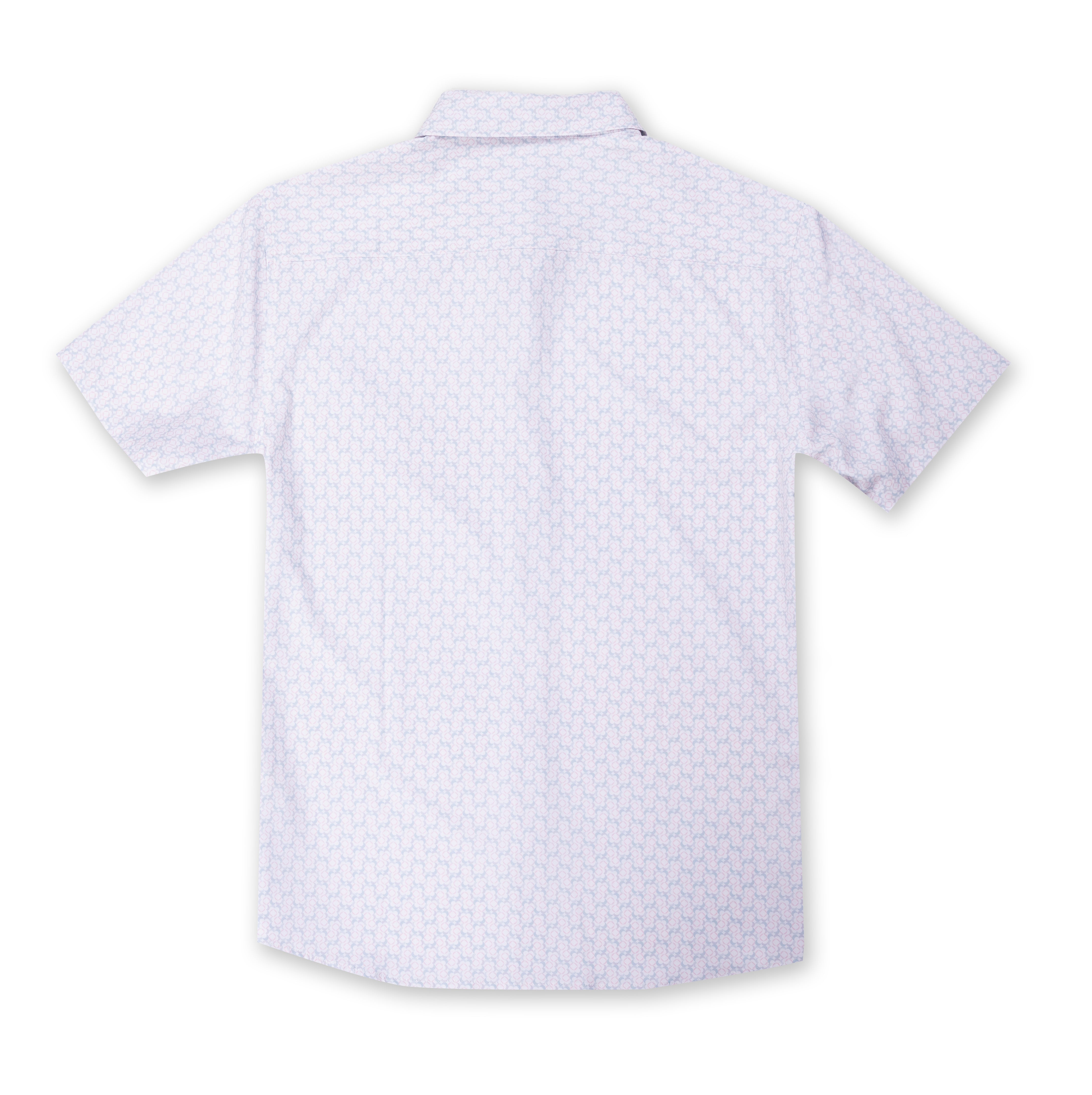 Mens Performance Printed 4-Way Stretch Button Down