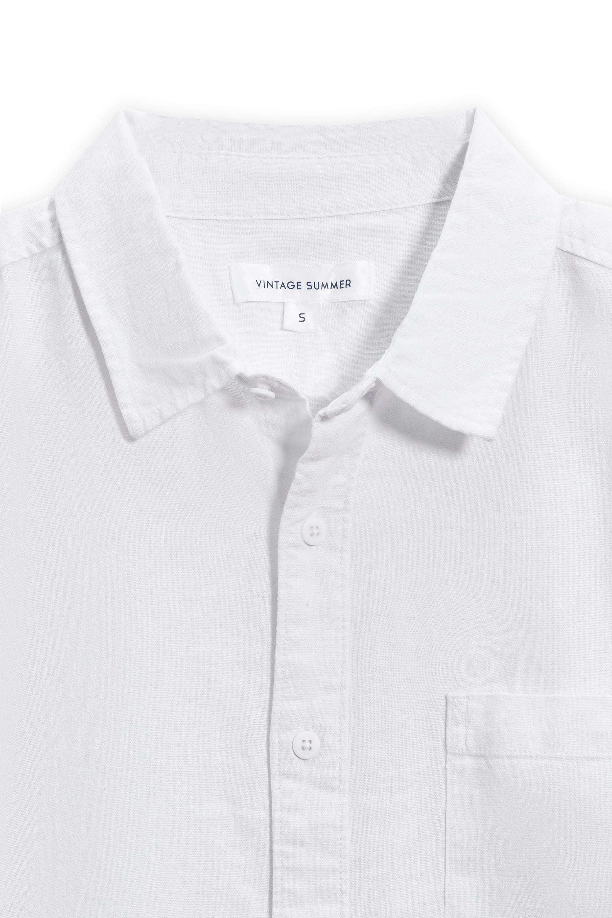 Mens Short Sleeve Linen Buttondown