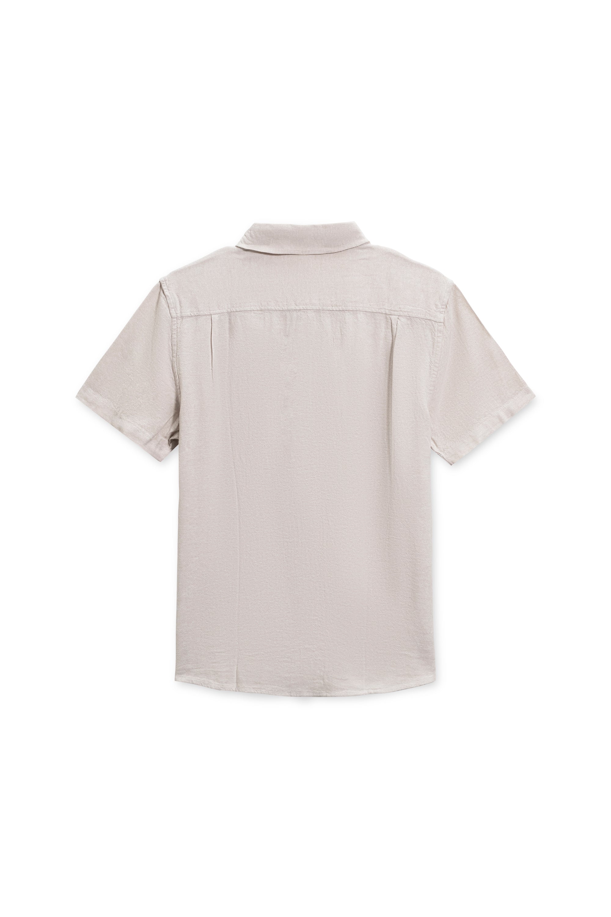 Mens Short Sleeve Linen Buttondown