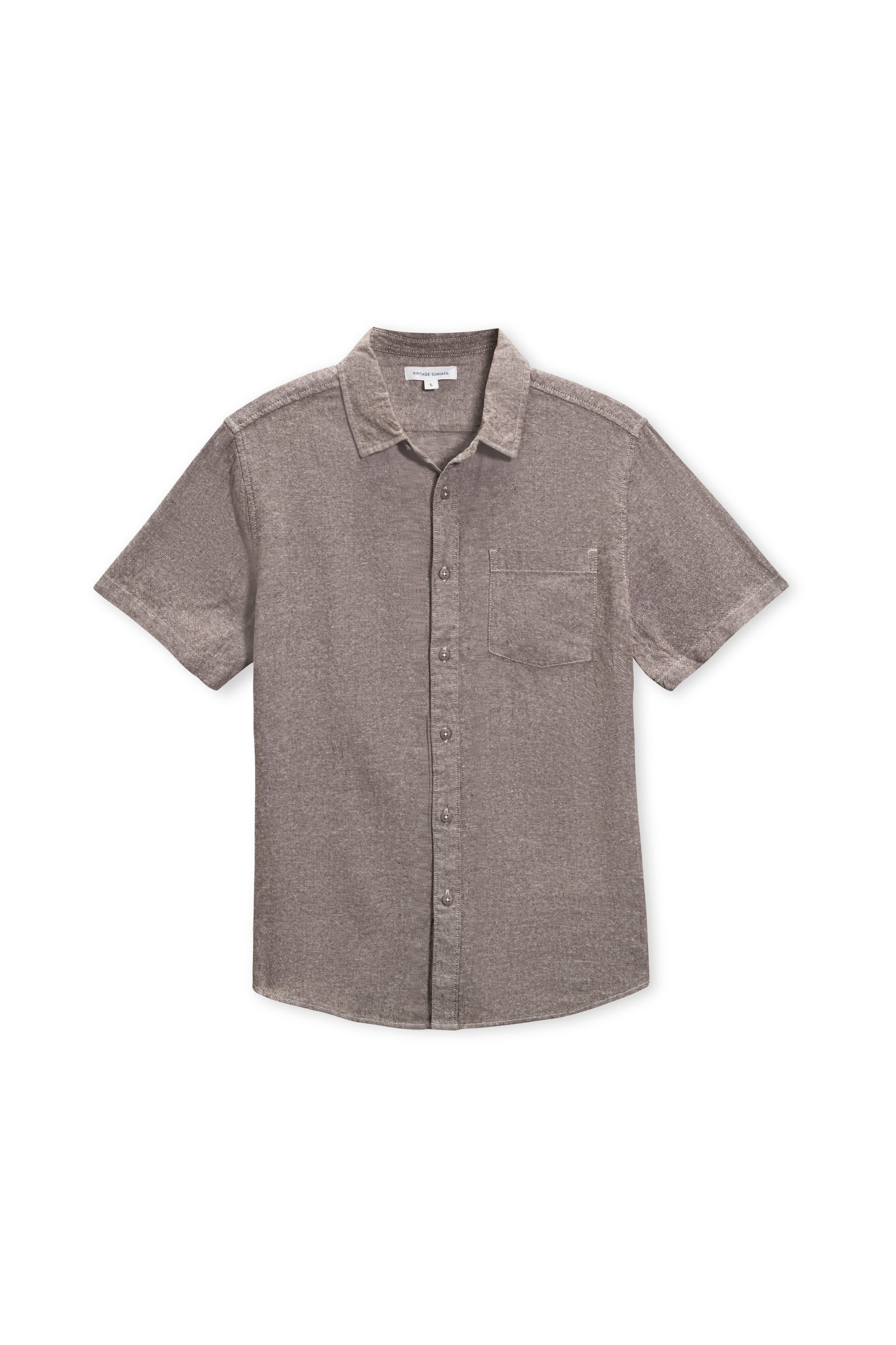 MENS SHORT SLEEVE LINEN BUTTONDOWN