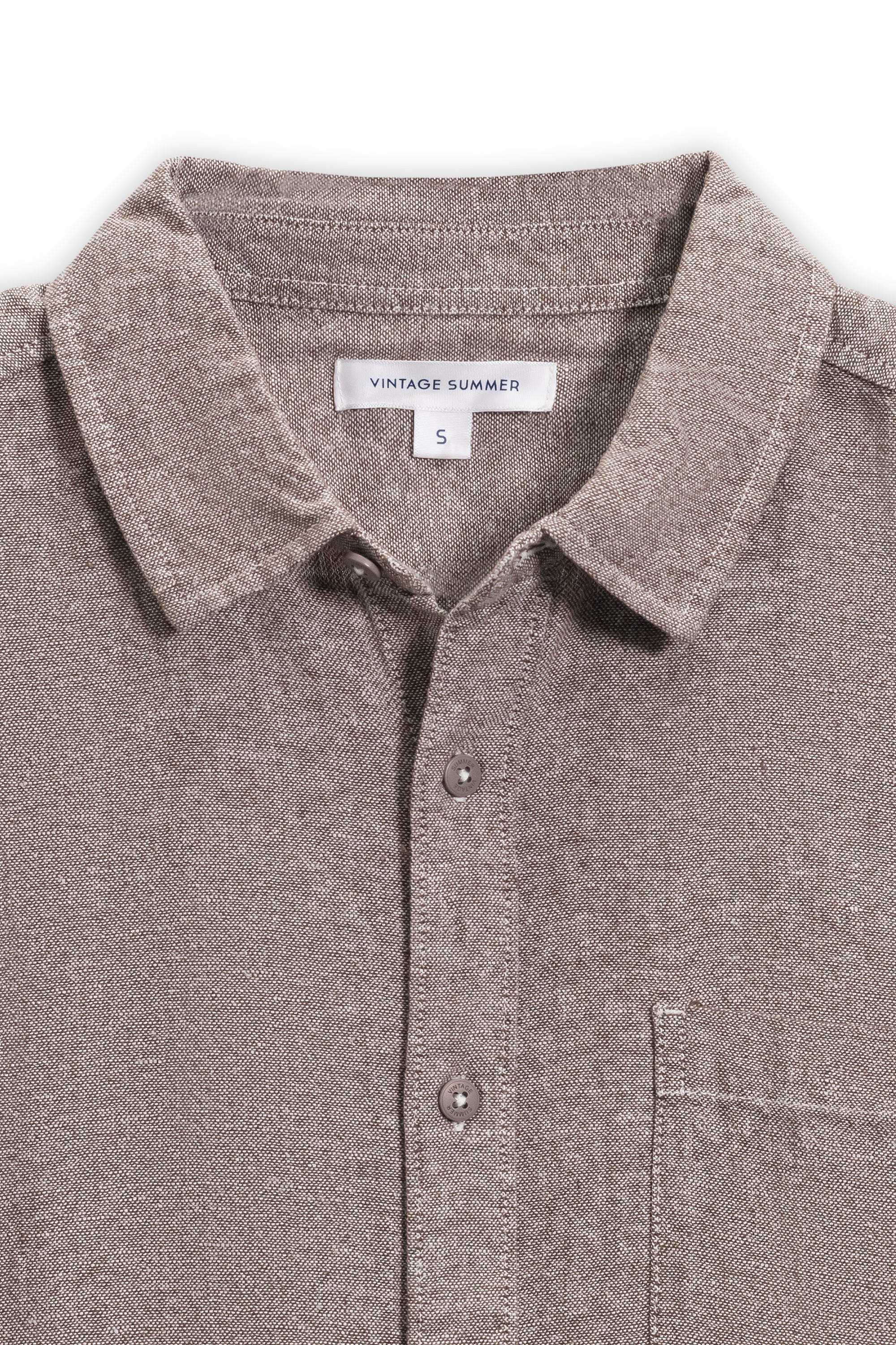 MENS SHORT SLEEVE LINEN BUTTONDOWN