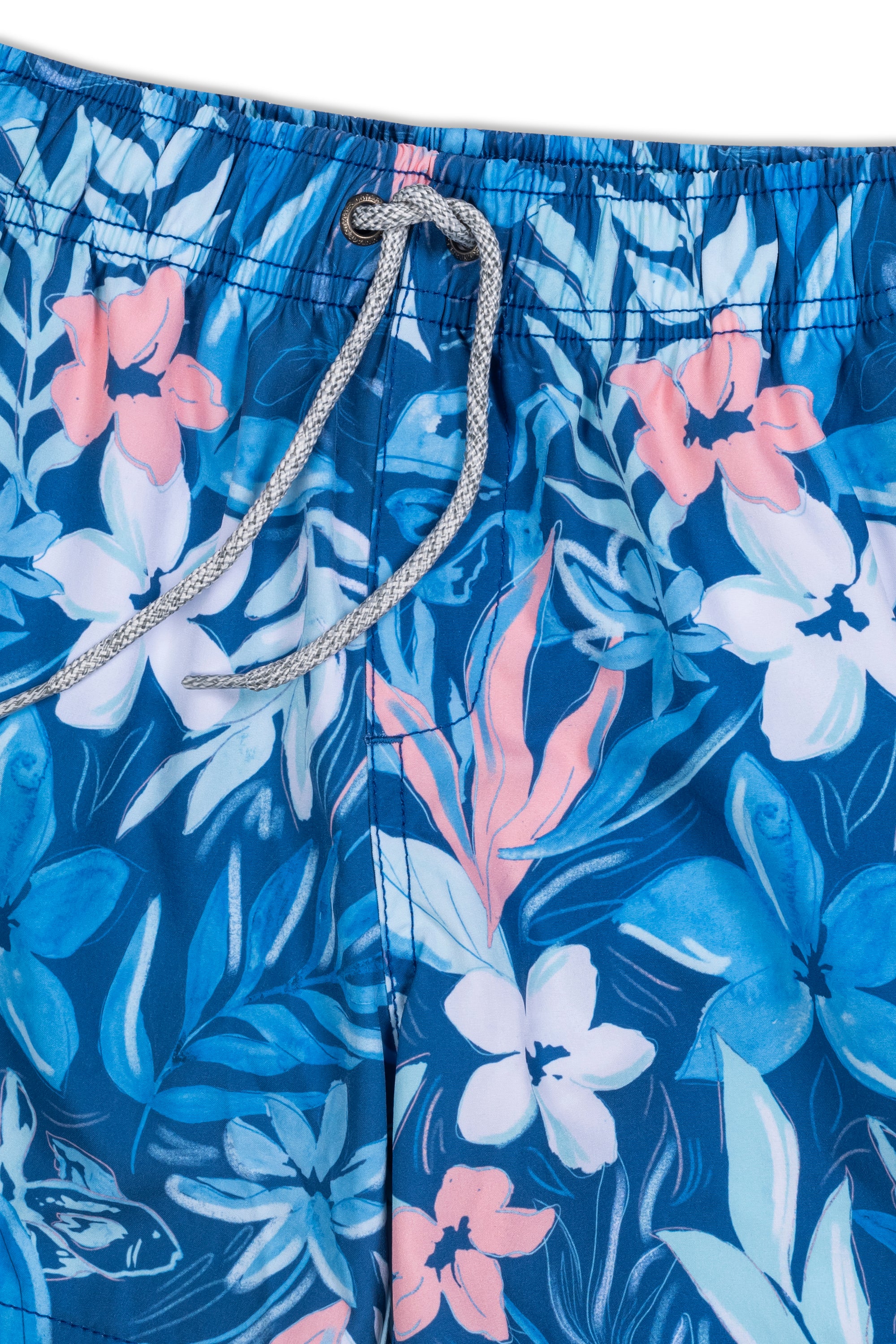 Boys Vintage Stretch Swim Short - Fish Floral Print