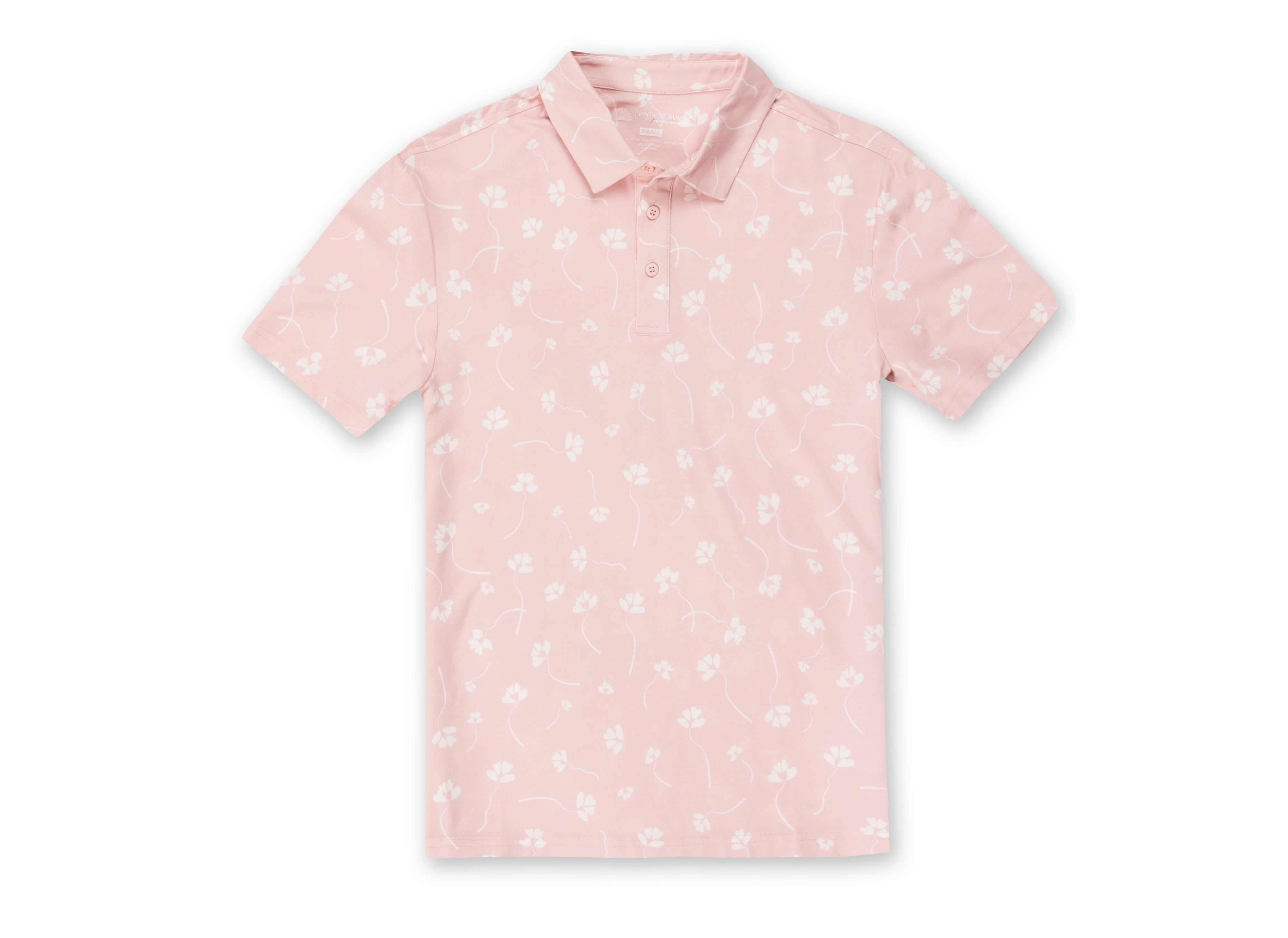 Mens Performance Printed Pique Polo