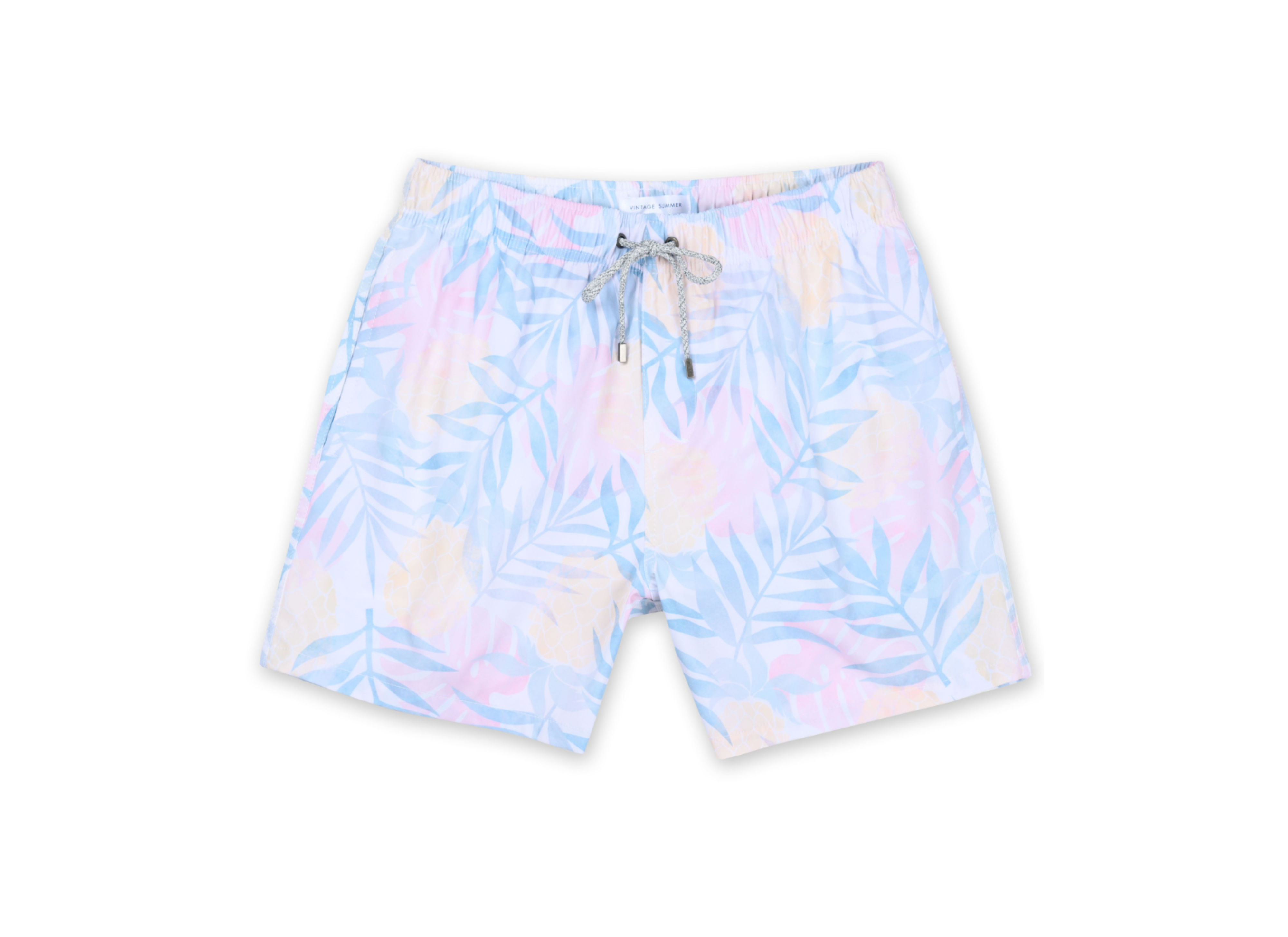 BOYS SWIM SHORTS W/ TROPICAL PINEAPPLE PRINT - MULTI