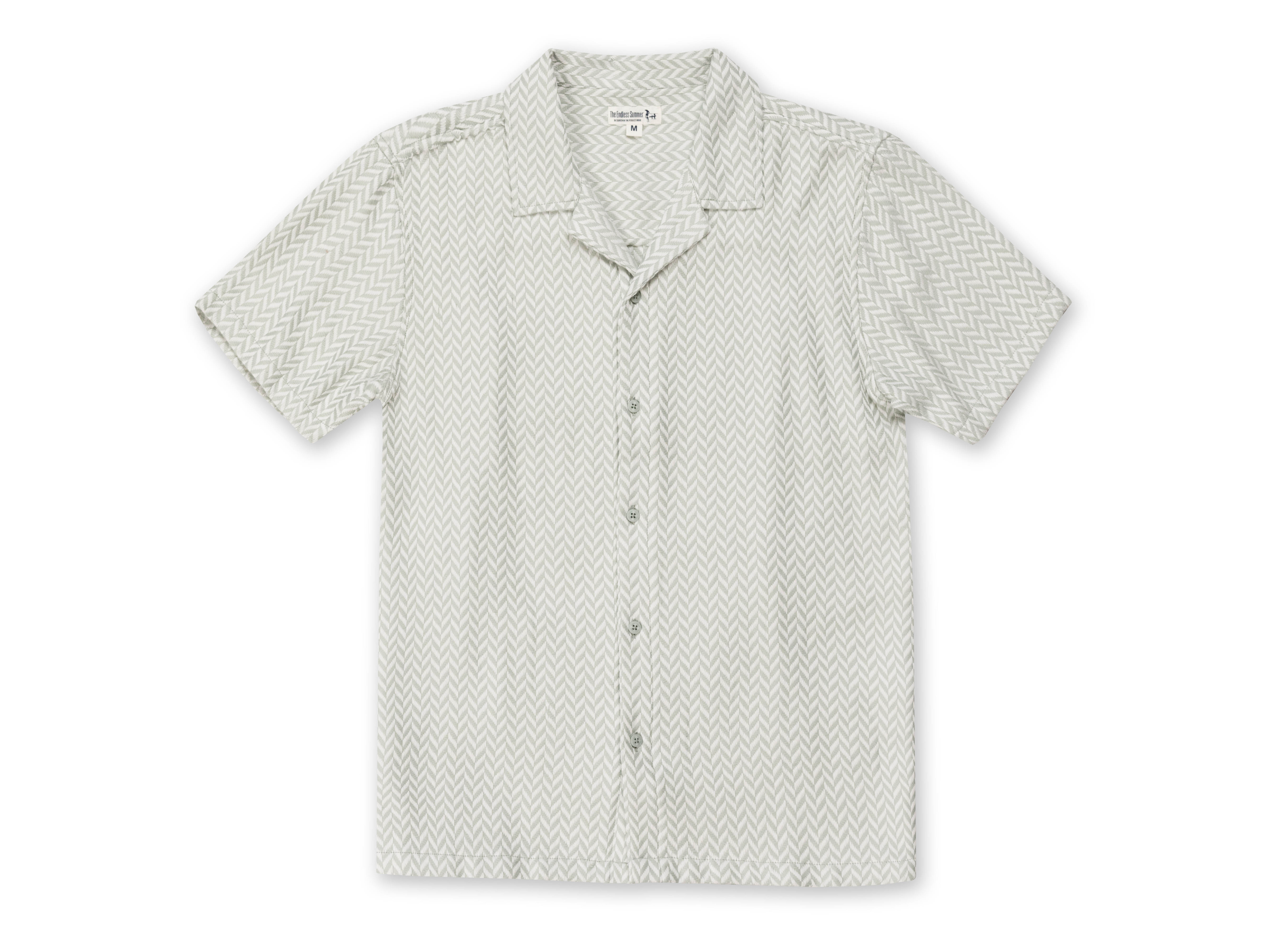 Mens Jacquard Short Sleeve Buttondown