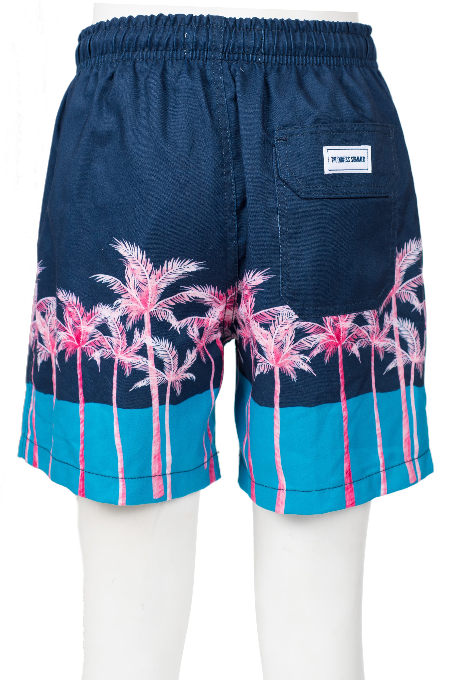 BOYS COLORBLOCK SWIM SHORTS - BLACK