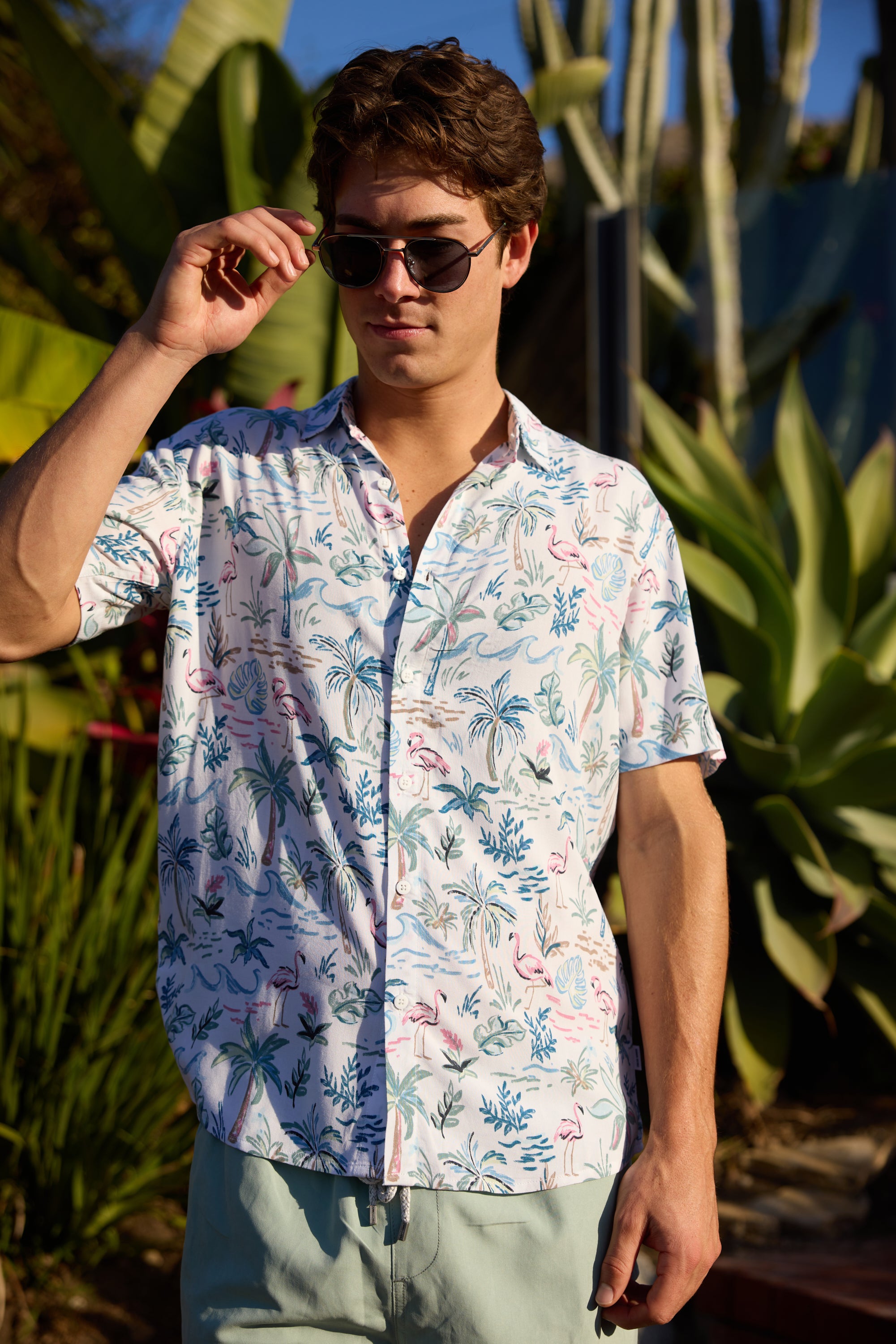 Mens Rayon Buttondown