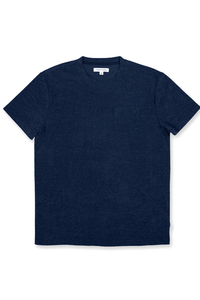 MENS SOLID TERRY TSHIRT - NAVY