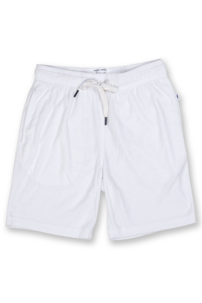 MENS SOLID TERRY SHORT - WHITE