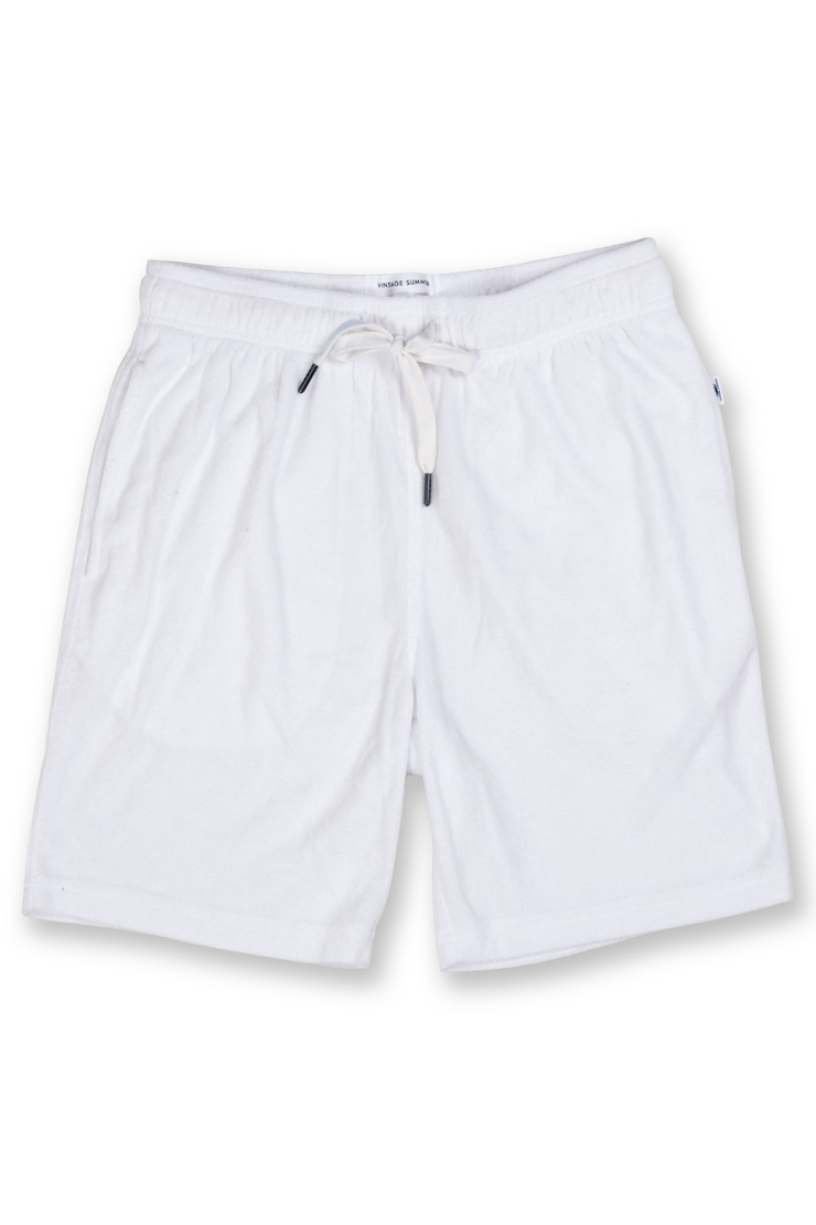 MENS SOLID TERRY SHORT WHITE