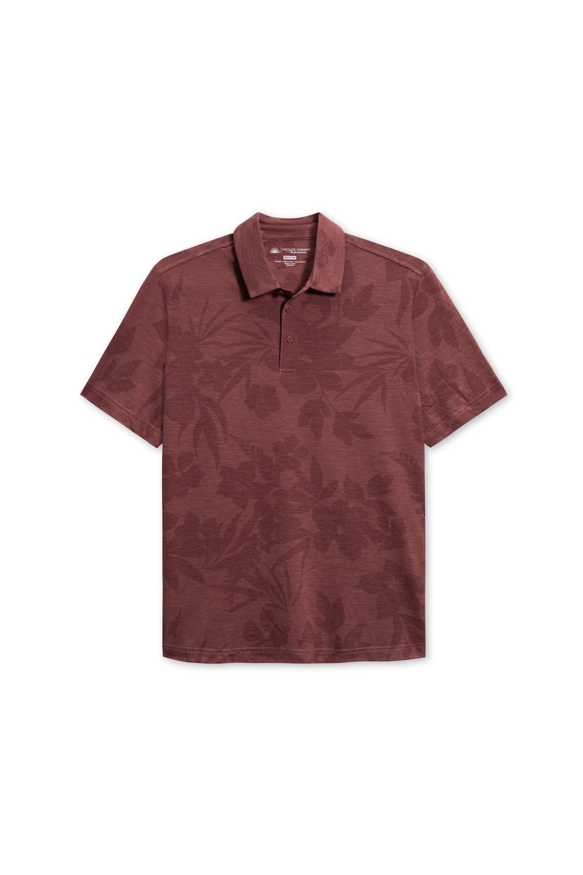 Mens Performance Tonal Pique Polo