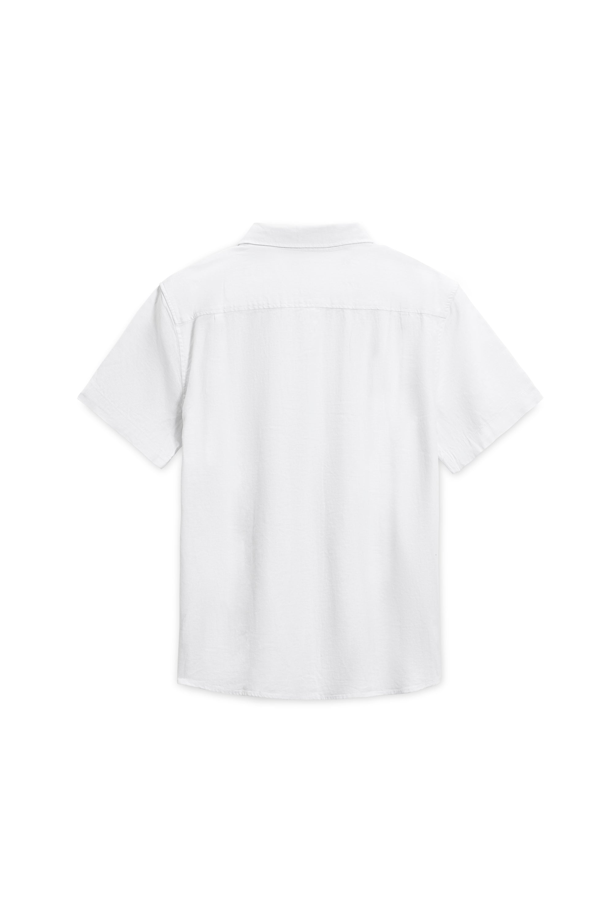 Mens Short Sleeve Linen Buttondown