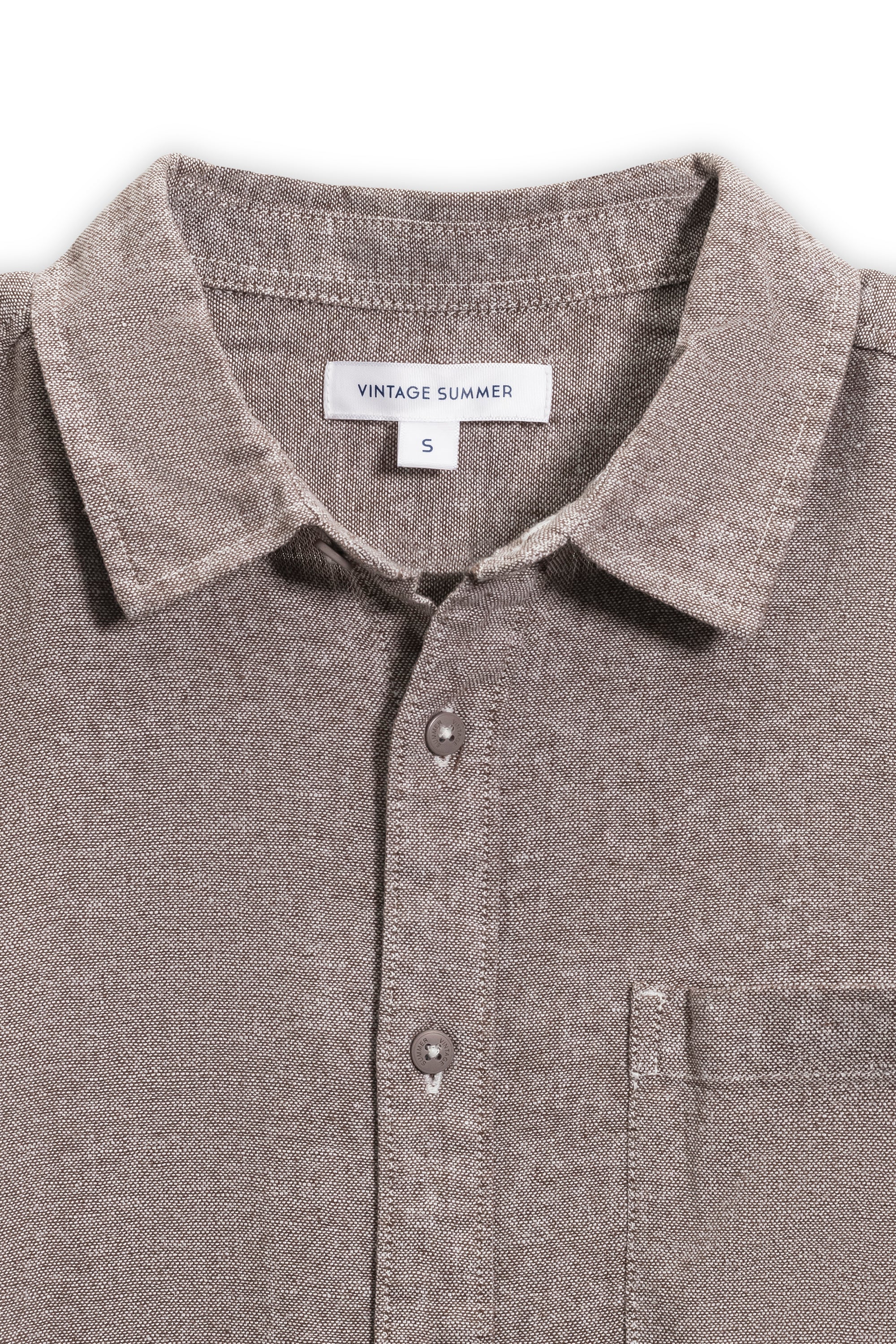 Mens Long Sleeve Linen Buttondown