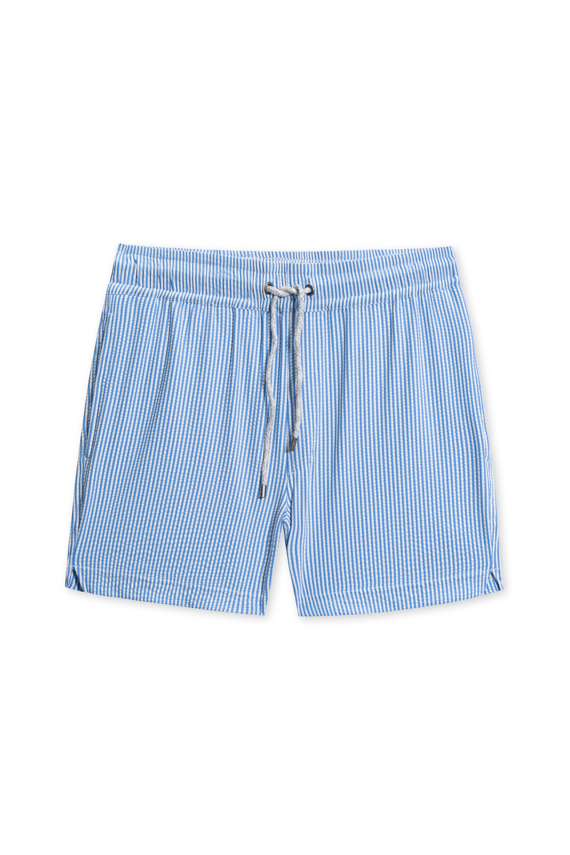 MENS KNIT SEERSUCKER SWIM SHORTIE - BLUE