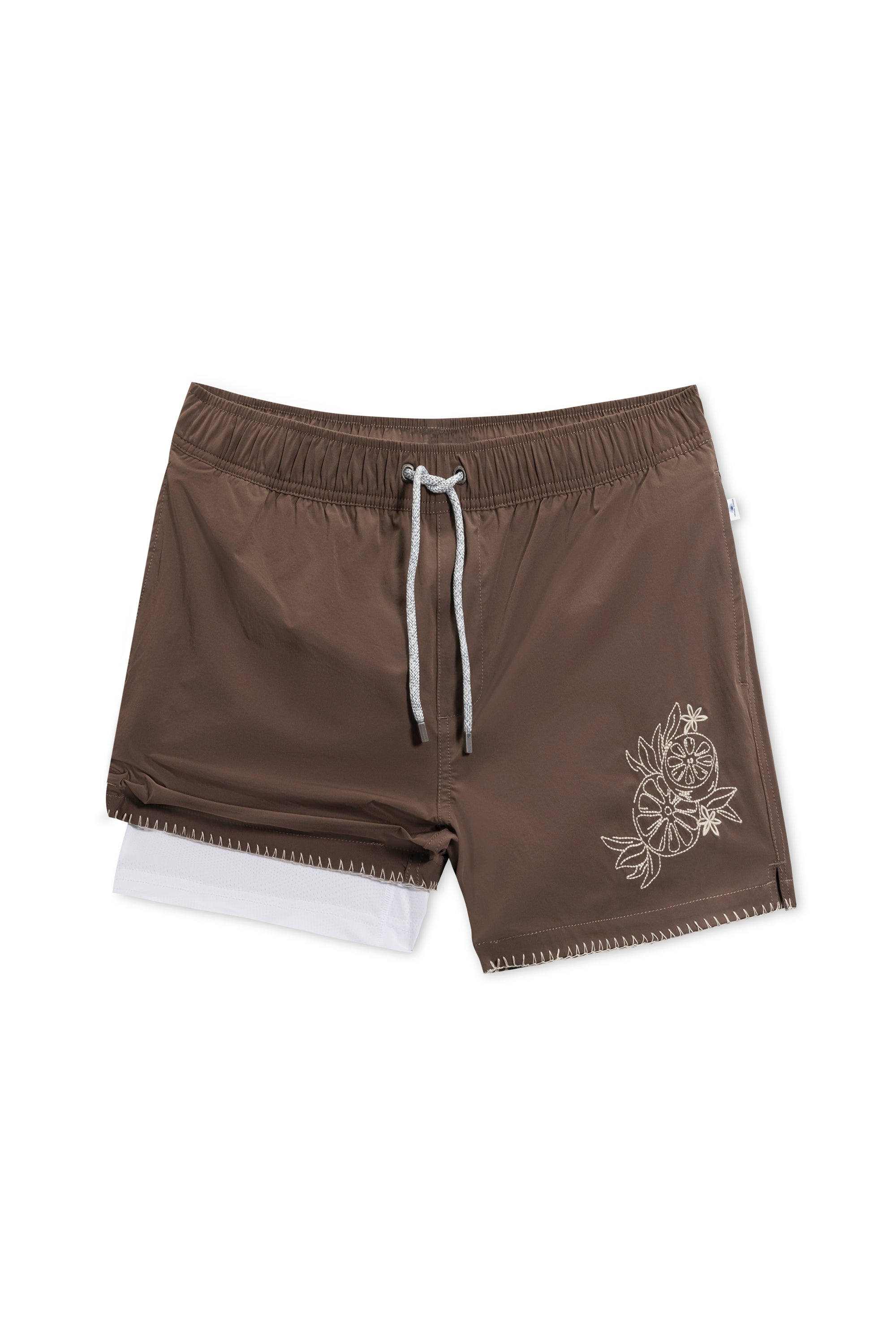 Embroidered Nylon Swim Shortie