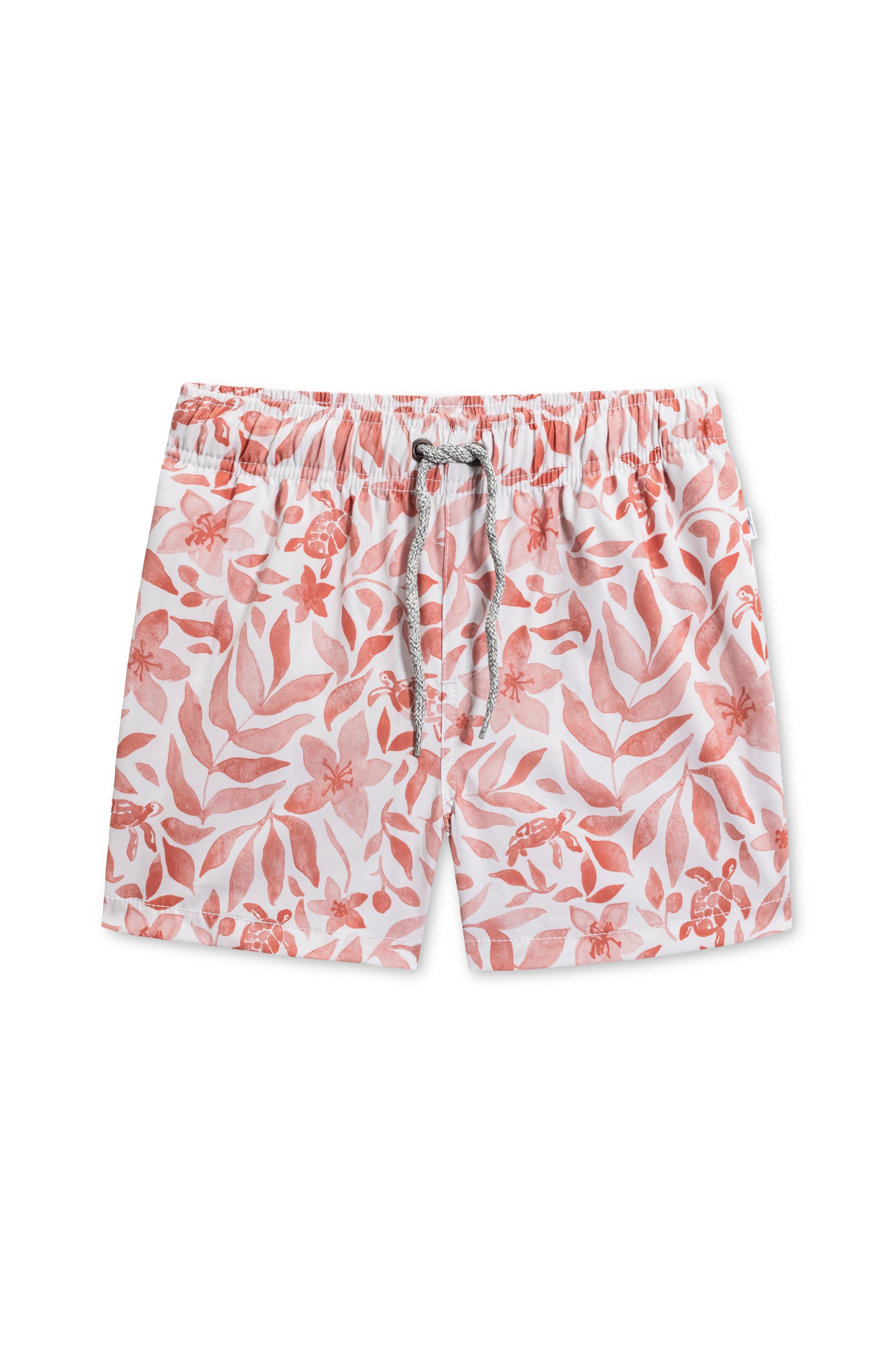 Boys Vintage Stretch Swim Short - Watercolor Turtle Print