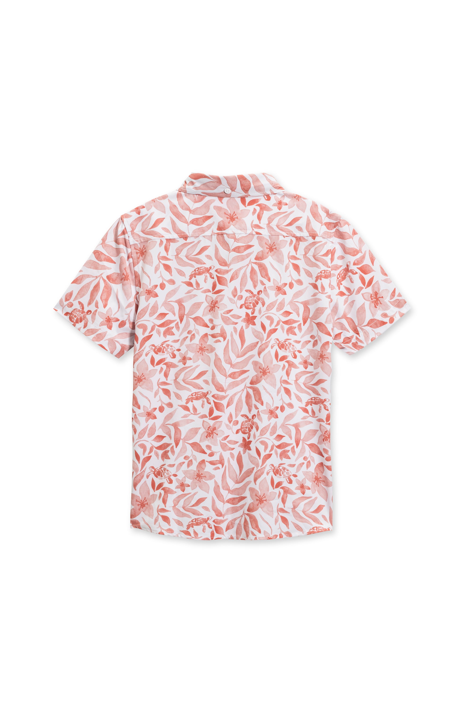 Boys Vintage Stretch Button-Down - Watercolor Turtle Print