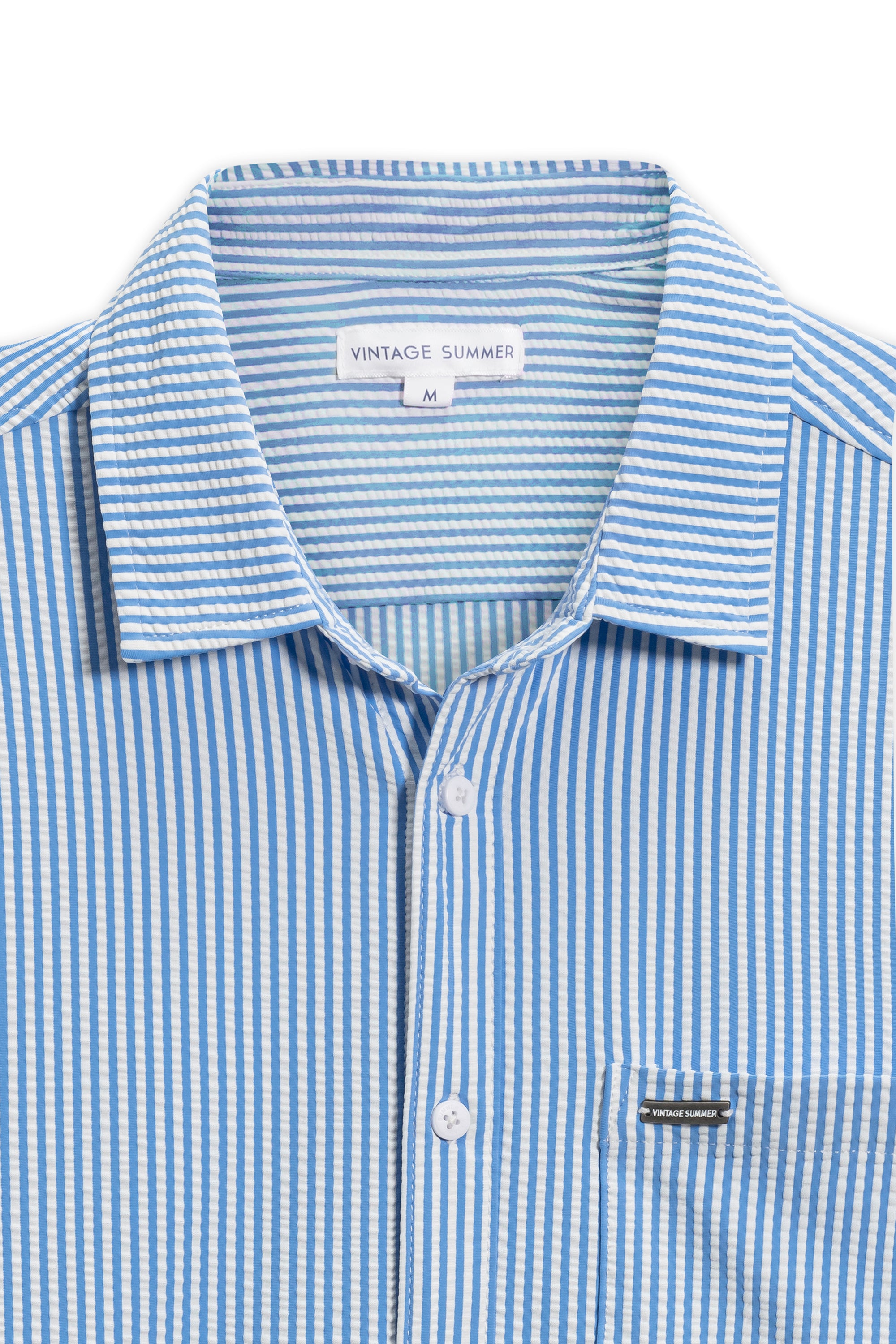 Men's Knit Seersucker SS Button-Down