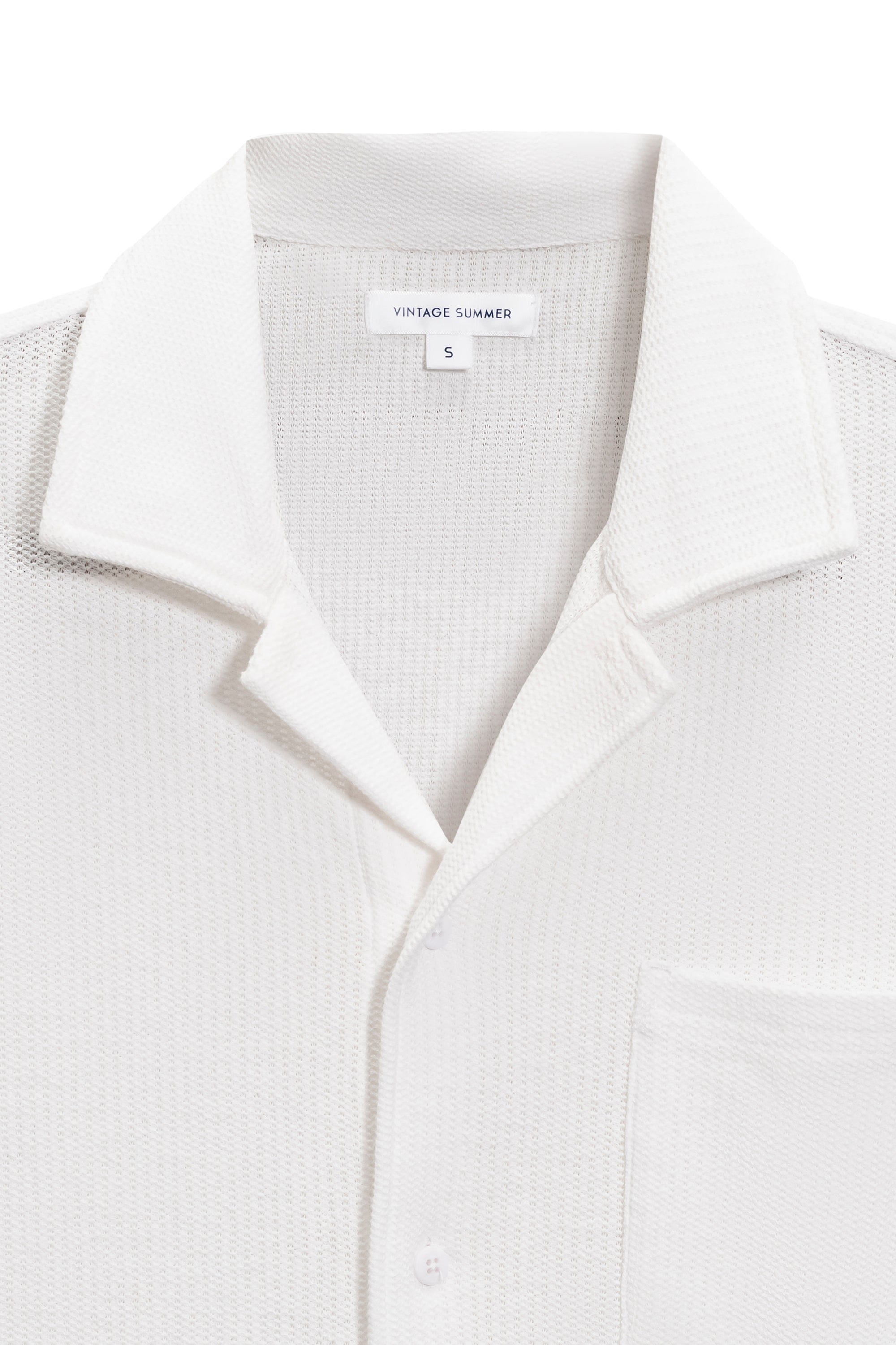 MENS BEACH PIQUE BUTTON DOWN - WHITE