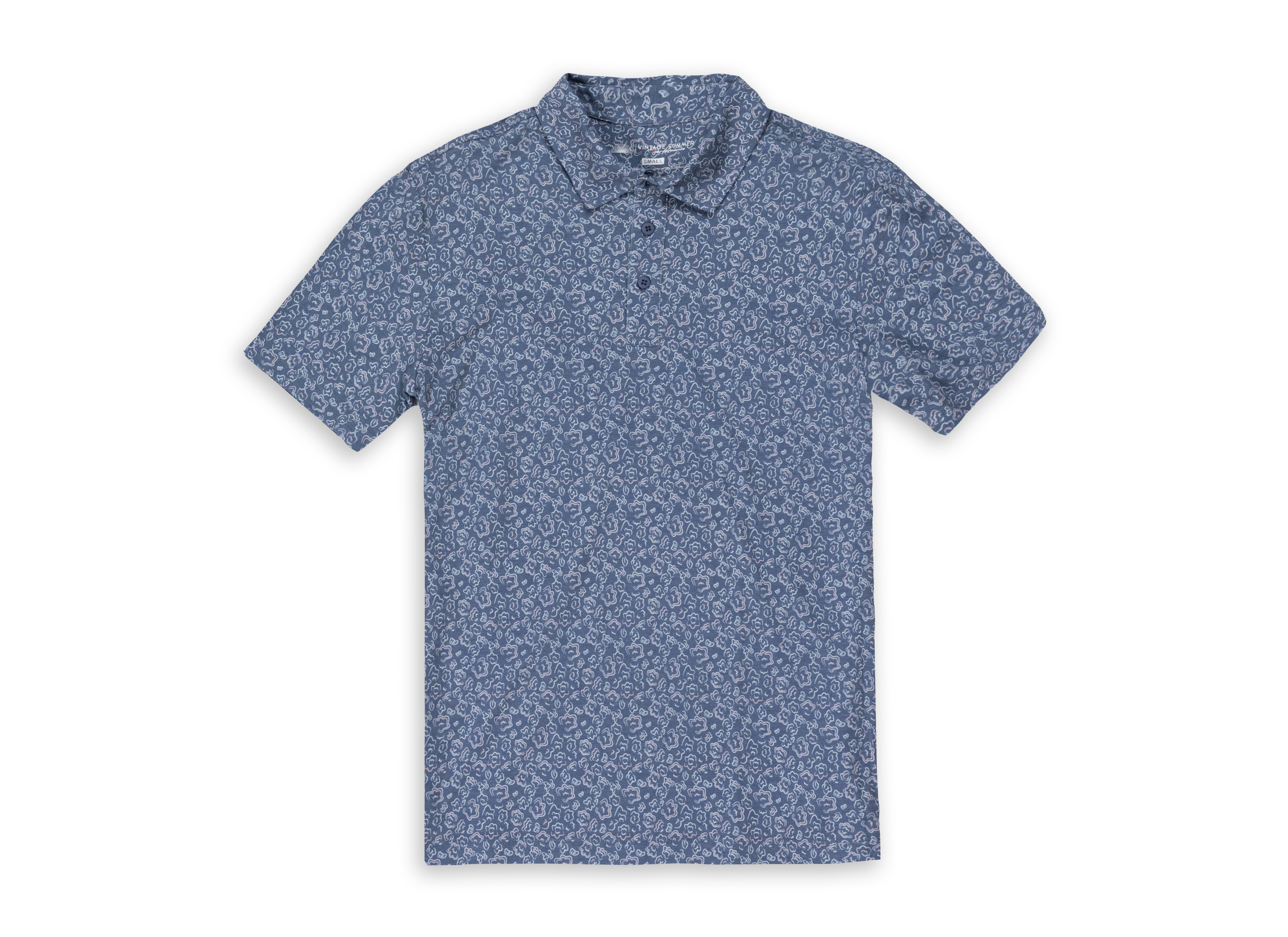 Mens Performance Printed Pique Polo