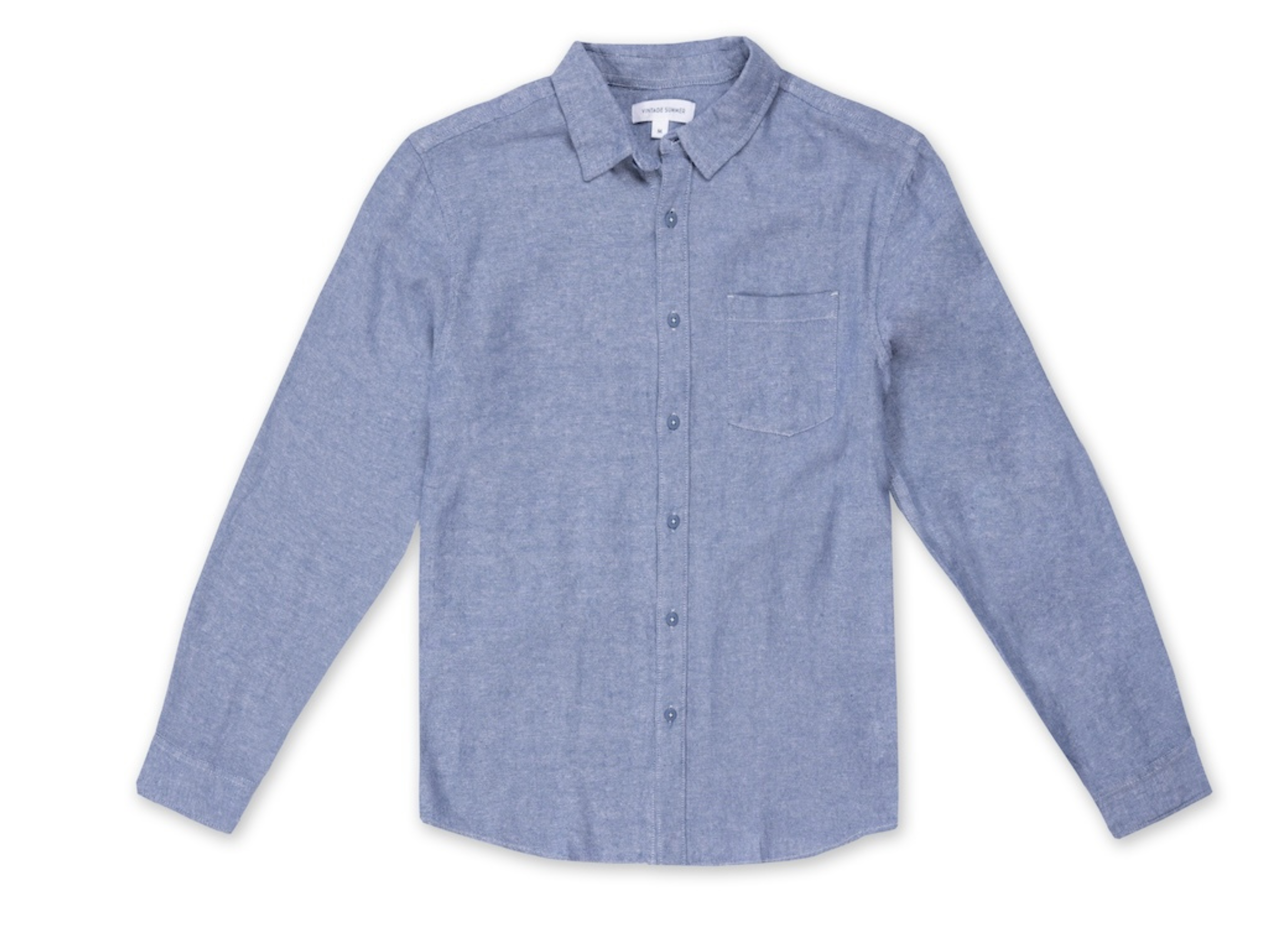 Mens Long Sleeve Linen Buttondown