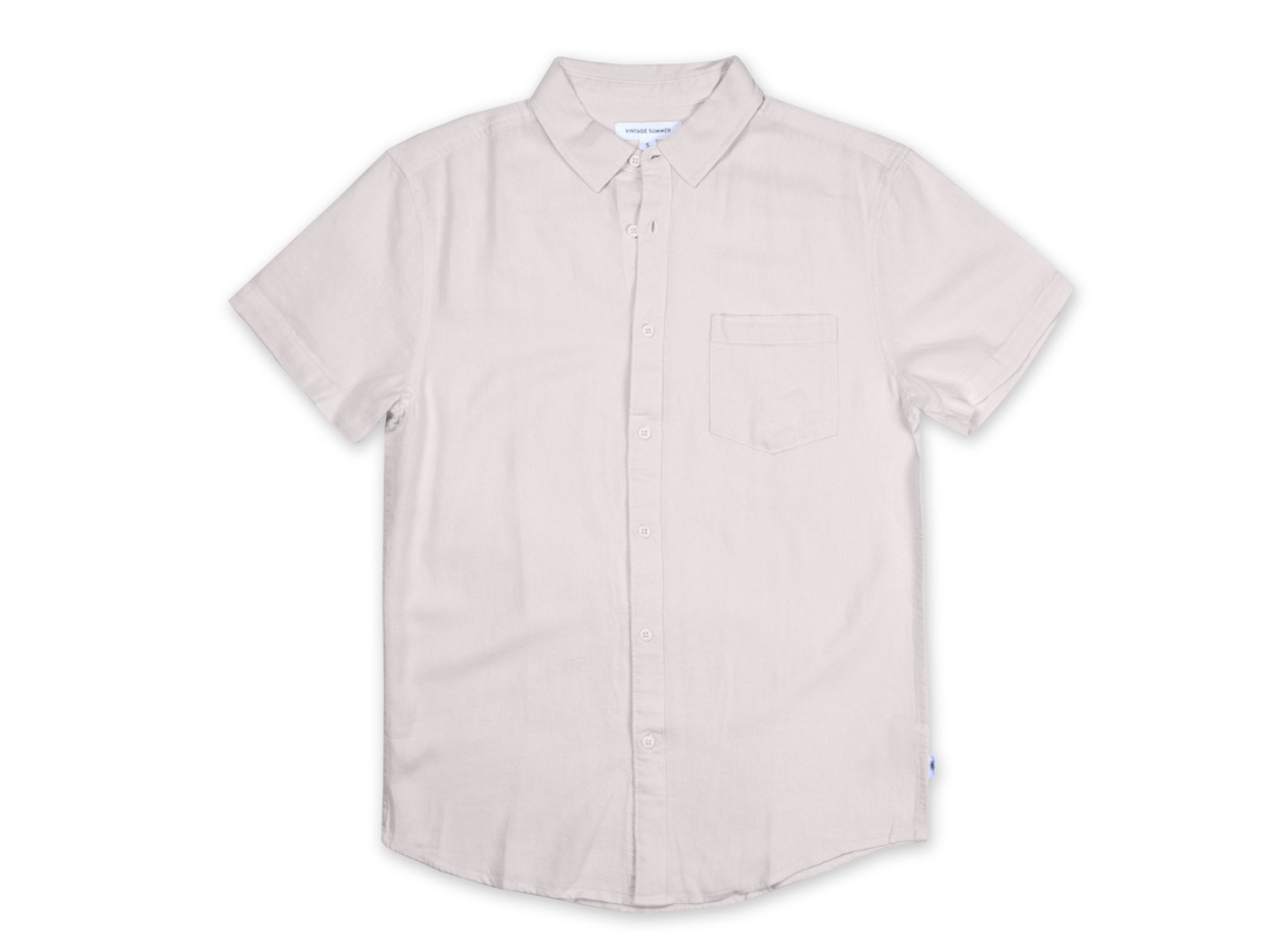 Mens Short Sleeve Linen Buttondown
