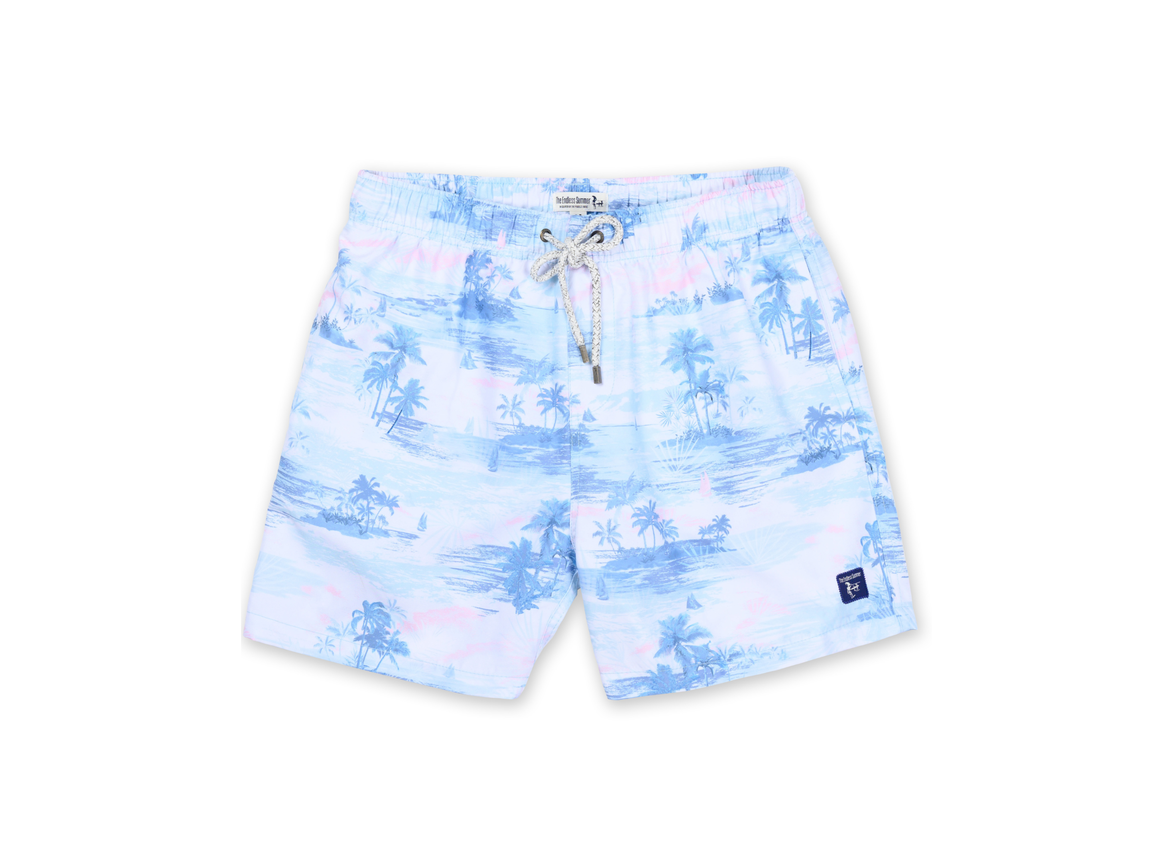 MENS SWIM SHORTS W/ SCENIC PRINT - MULTI