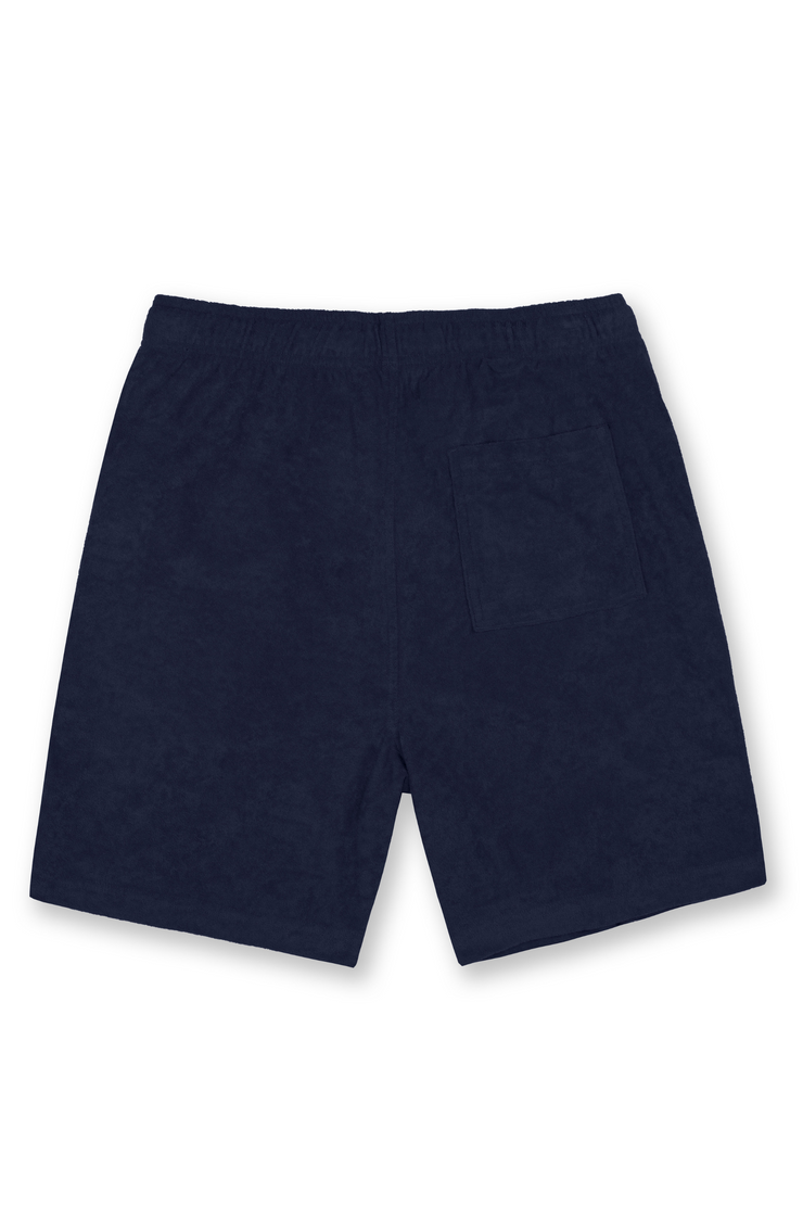 MENS SOLID TERRY SHORTS - NAVY