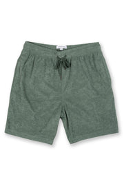 MENS SOLID TERRY SHORTS - SAGE